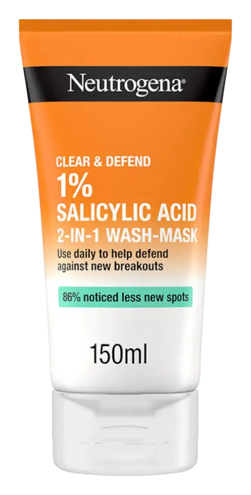 Neutrogena Clear & Defend 1% Salicylic Acid 2-In-1 Wash Mask Sweden