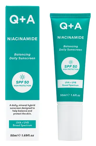 Q + A Niacinamide SPF 50 Balancing Daily Sunscreen