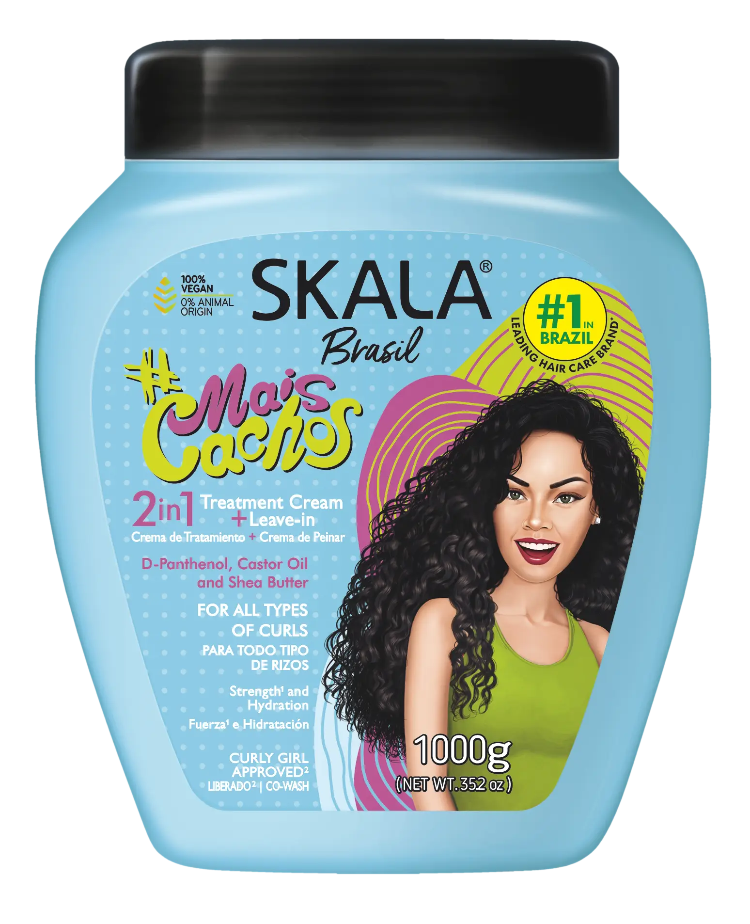 Skala #MaisCachos 2in1 Hair Treatment Conditioner for Curly Hair North and South America