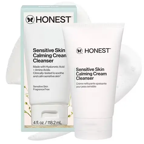 Honest Beauty Honest Beauty Sensitive Skin Calming Cream Cleanser with Hyaluronic and Amino Acids