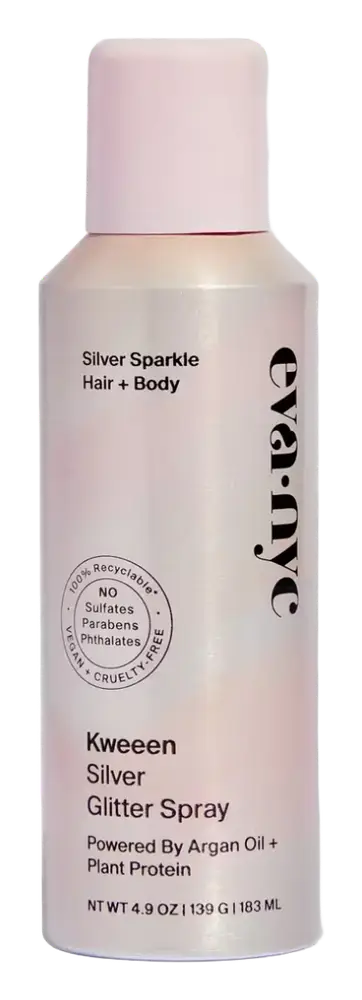 Eva NYC Kweeen Silver Glitter Spray