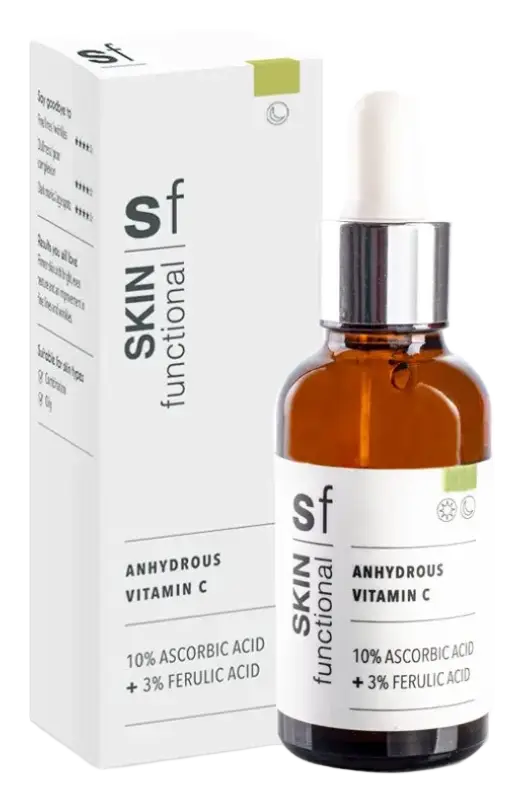 Skin Functional Anhydrous Vitamin C 10% Ascorbic Acid + 3% Ferulic Acid