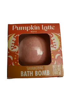 Spa Luxury Shimmering Bath Bomb Pumpkin Latte