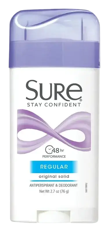 Sure Original Solid Antiperspirant Deodorant Stick Regular Scent