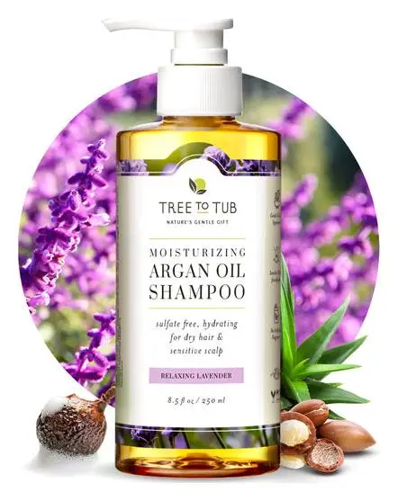 Tree to Tub Moisturizing Argan Oil Shampoo Relaxing Lavender