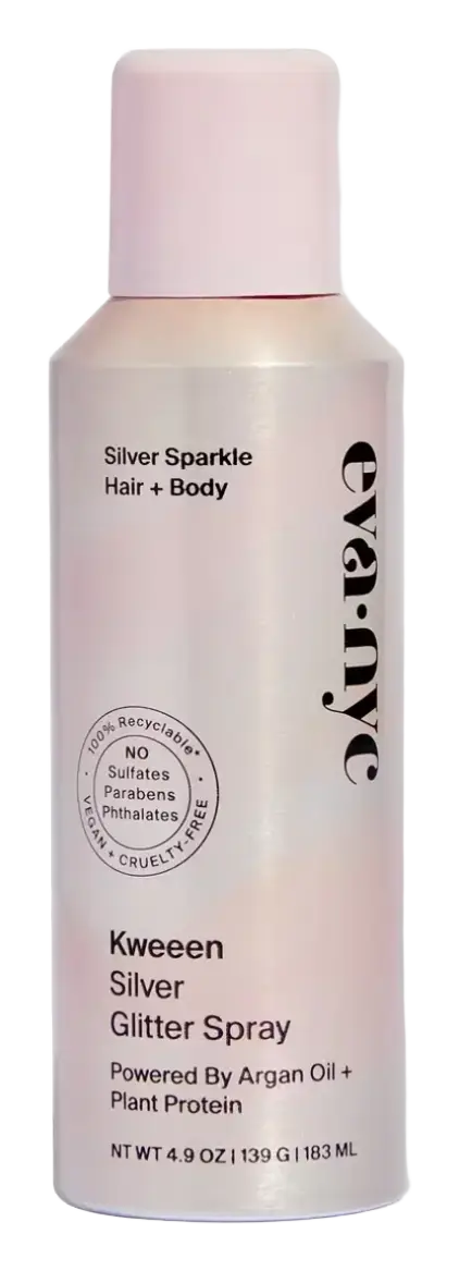 Eva NYC Kweeen Silver Glitter Spray