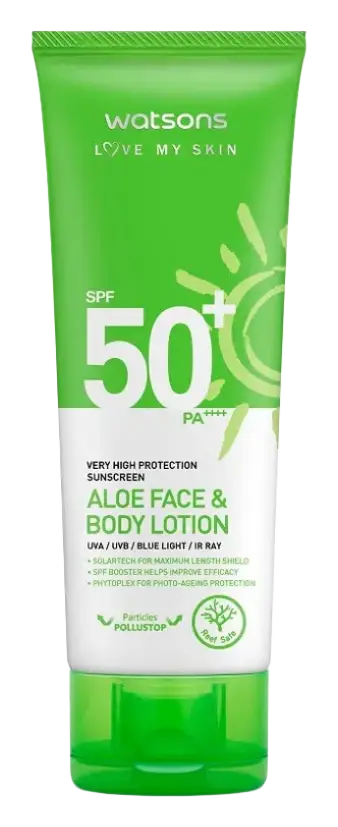 Watsons Aloe Vera Sunscreen Face & Body Lotion SPF50+ PA++++