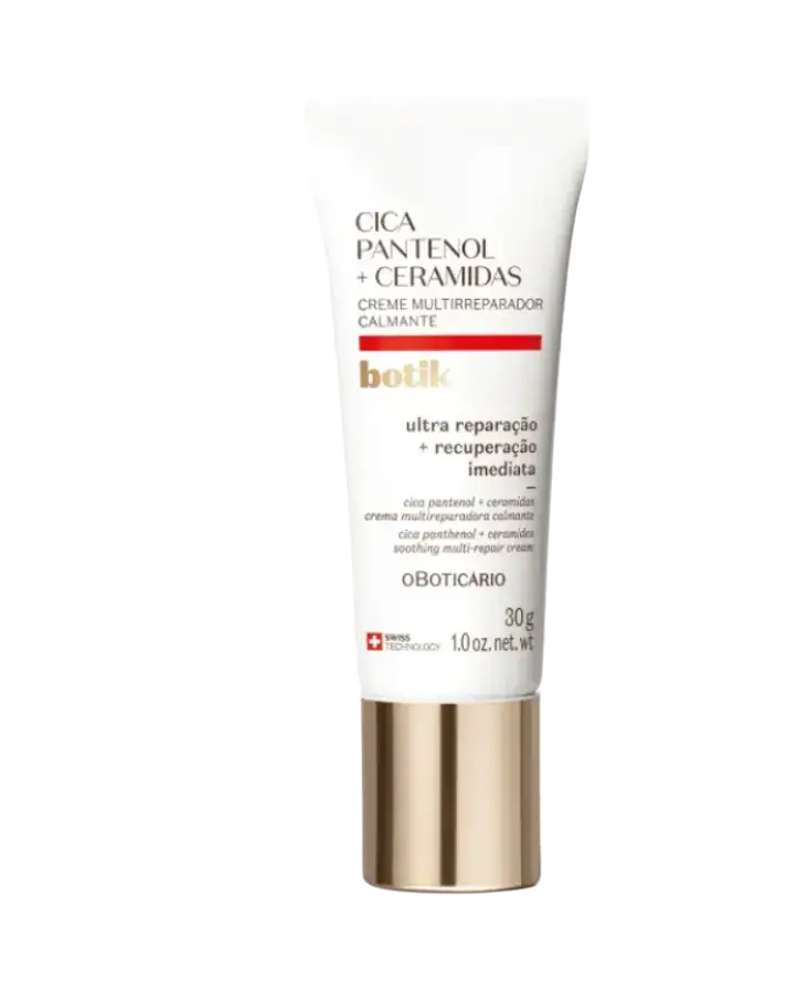 O Boticário Creme Facial Multirreparador Calmante Botik Cica Pantenol E Ceramidas