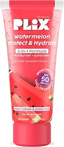 Plix Watermelon Protect & Hydrate 2-In-1 Formula Moisturizer + Sunscreen SPF 50 PA++++