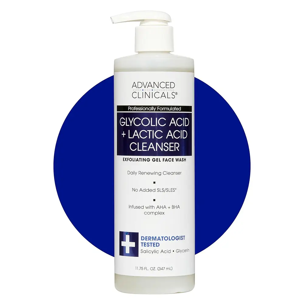 Advanced Clinicals Glycolic Acid + Lactic Acid Cleanser