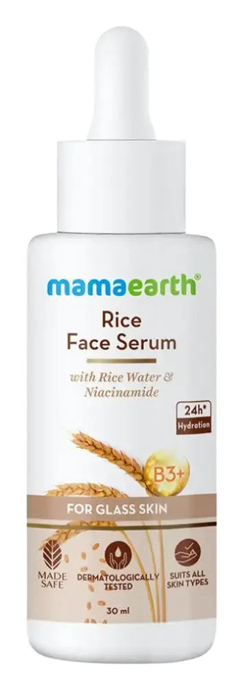 Mamaearth Rice Face Serum For Glowing Skin With Rice Water & Niacinamide For Glass Skin