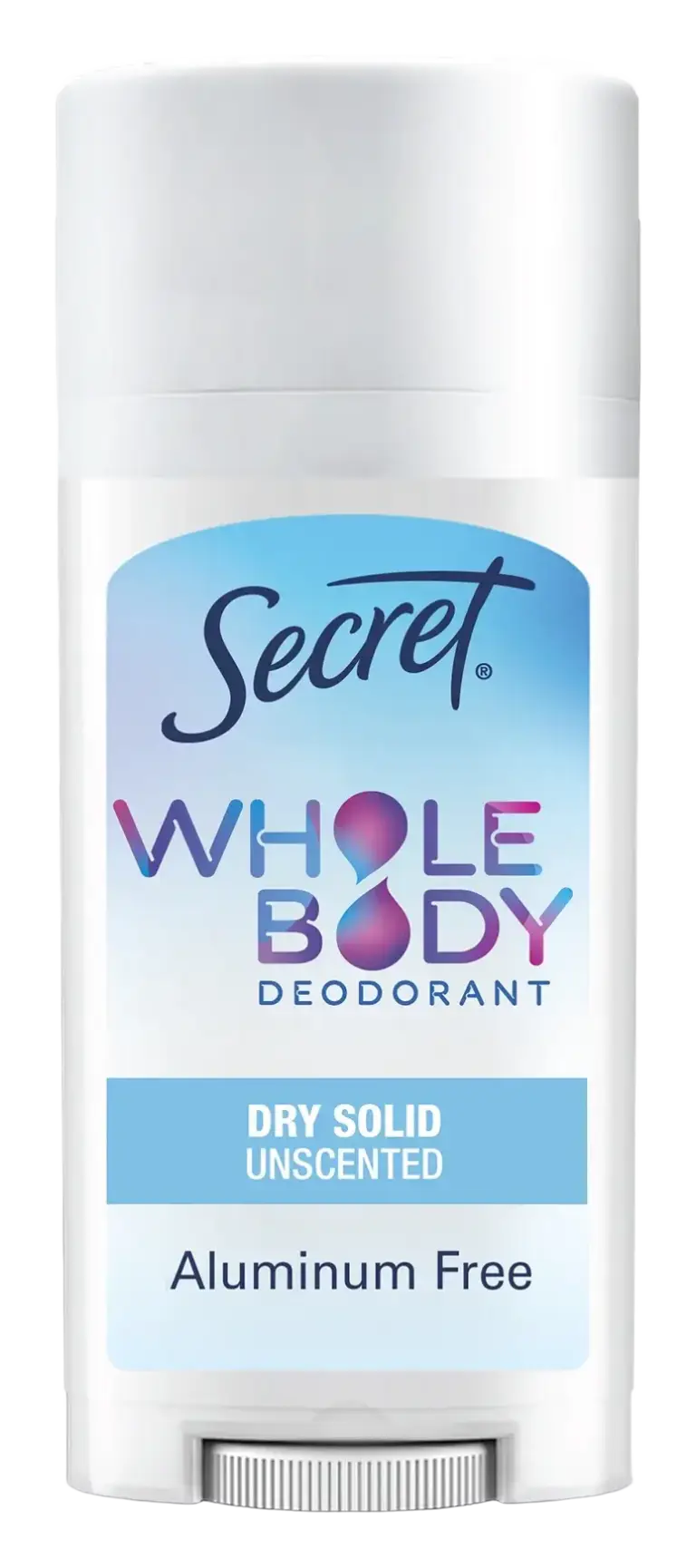 Secret Aluminum Free Whole Body Stick Deodorant Unscented