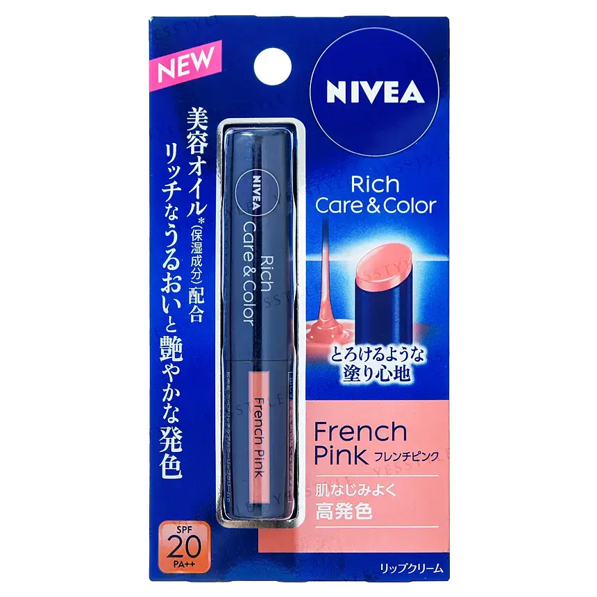 Nivea Rich Care & Color Lip Balm SPF 20 French Pink
