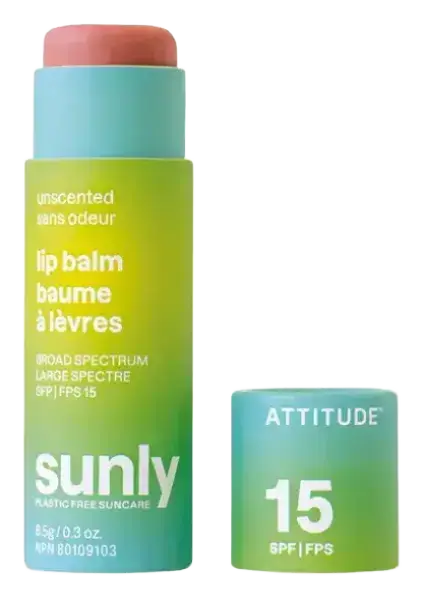 ATTITUDE Sunly Unscented Lip Balm SPF 15