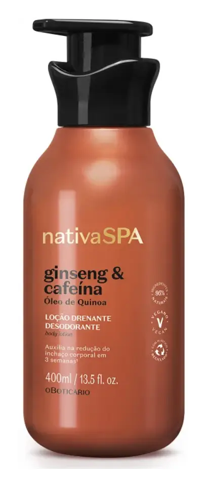 O Boticário Loção Drenante Desodorante Corporal Nativa SPA Ginseng e Cafeína