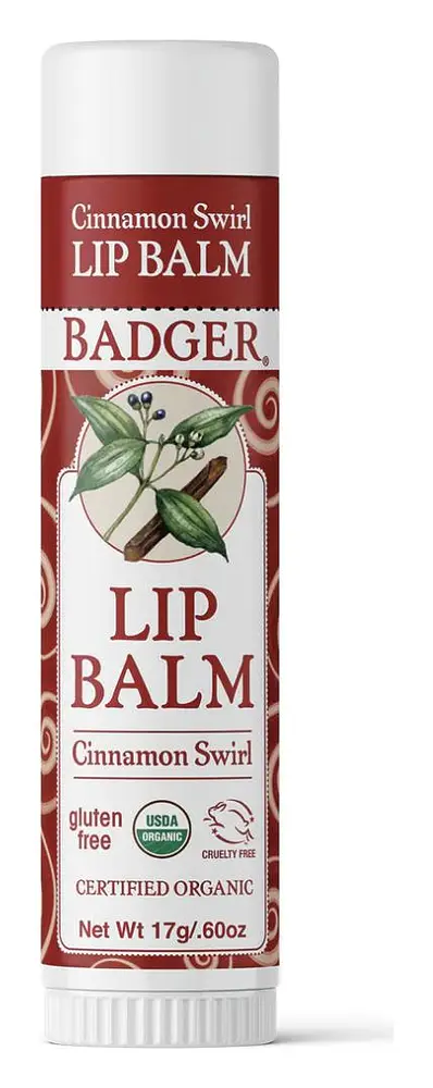 Badger Holiday Jumbo Lip Balm Cinnamon Swirl