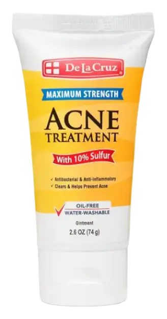 De La Cruz Maximum Strength Acne Treatment With 10% Sulfur Ointment Mask