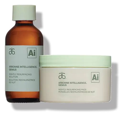 Arbonne Intelligence Genius Nightly Resurfacing Pads & Solution
