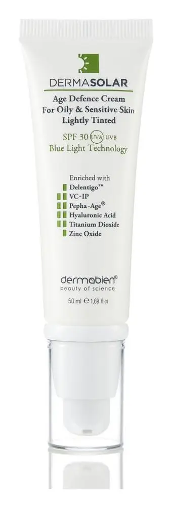 Dermabien Dermasolar Lightly Tinted Age Defence Cream For Oily & Sensitive Skin SPF 30