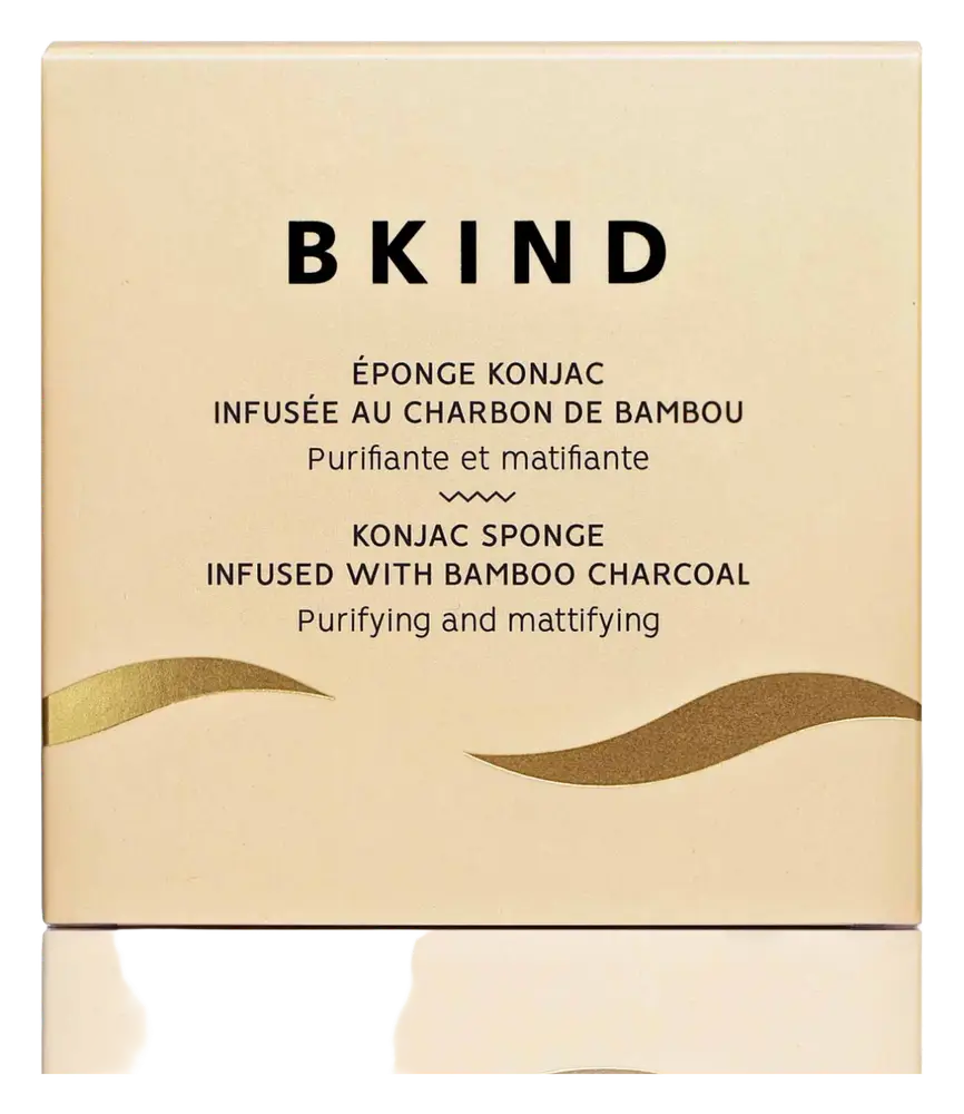 BKIND Cleansing Konjac Sponge Purifying Bamboo Charcoal