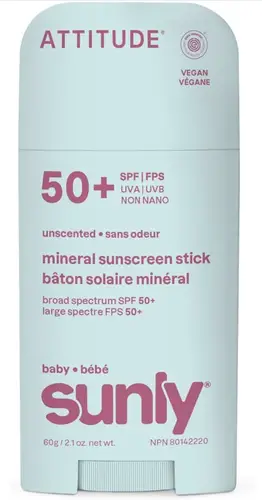 ATTITUDE Sunly Baby Mineral Sunscreen Stick SPF 50+