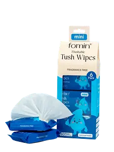 Fomin Flushable Tush Wipes Fragrance Free