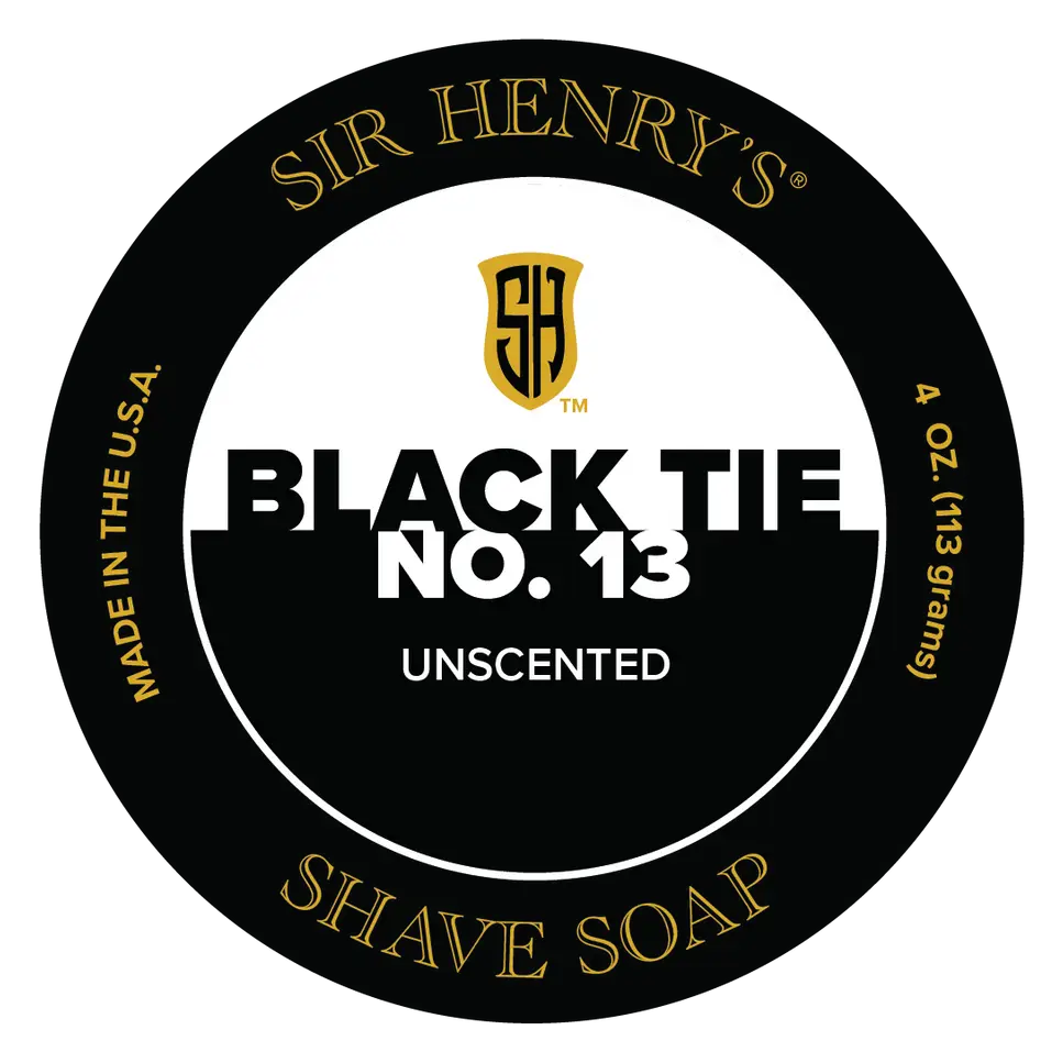 Sir Henry's Shave Soap Black Tie No. 13 Unscented