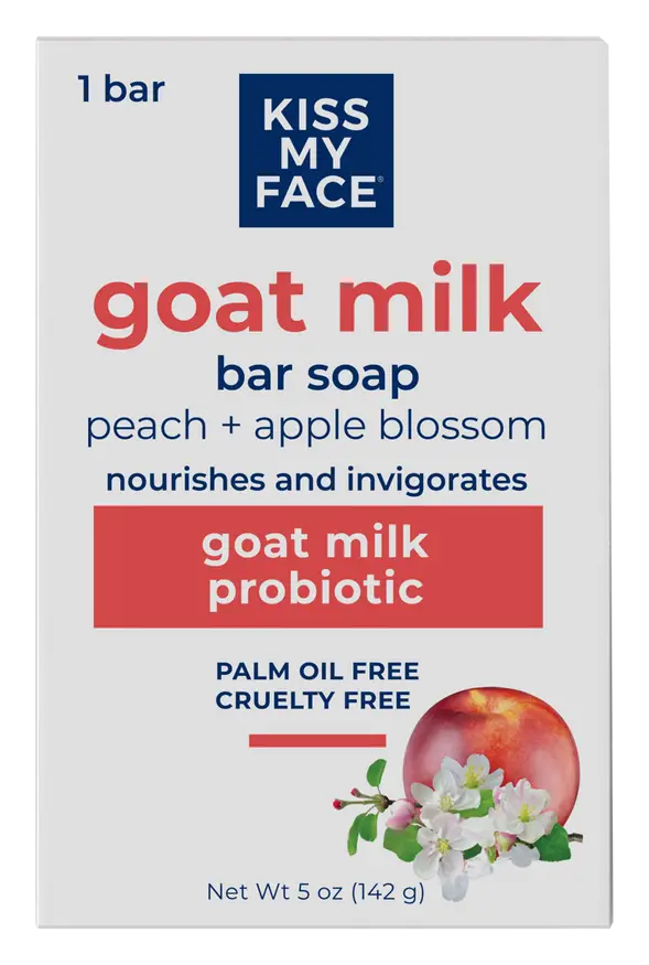 Kiss My Face Goat Milk Bar Soap Peach + Apple Blossom