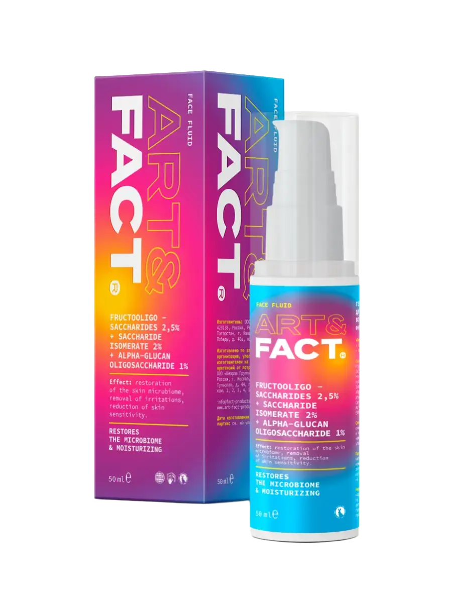 Art & Fact Face Fluid Fructooligosaccharides 2,5% + Saccharide Isomerate 2% + Alpha-Glucan Oligosaccharide 1%