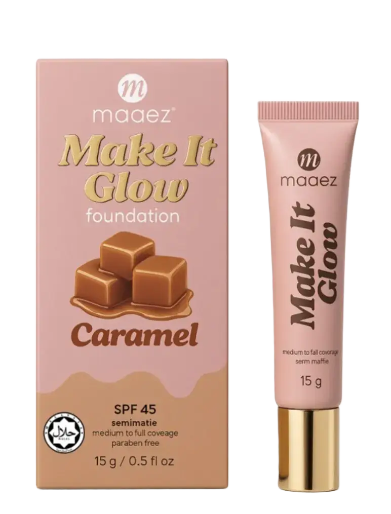 Maaez Make It Glow Foundation SPF 45 Caramel