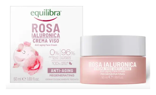 Equilibra Rose Anti-Aging Face Cream With Hyaluronic Acid