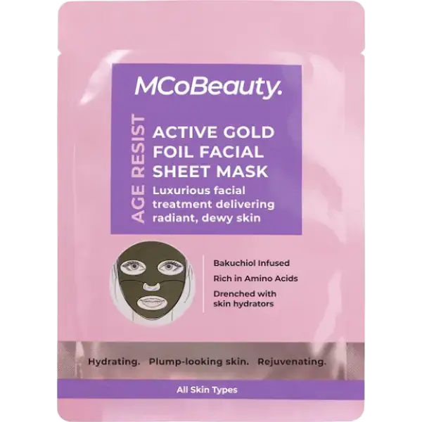 MCoBeauty. Active Gold Foil Facial Sheet Mask