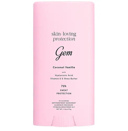 Gem Skin-Loving Protection 72h Sweat Protection Antiperspirant Stick Coconut Vanilla