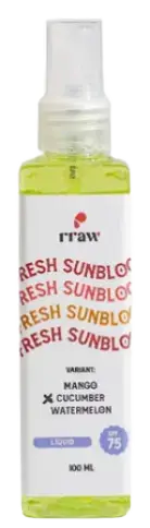 Rraw Skincare Liquid Sunblock SPF 75 Cucumber