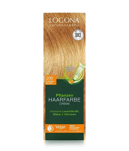 Logona Pflanzen Haarfarbe Creme 200 Kupfer-Blond