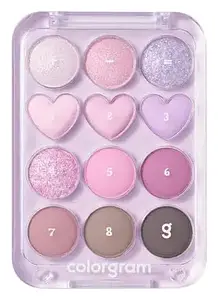 COLORGRAM Pin Point Eyeshadow Palette 03 Pink + Lavender = Love