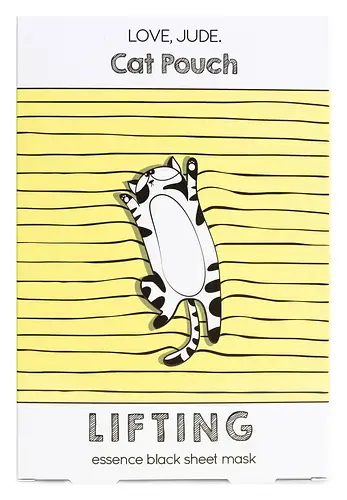Love, Jude Cat Pouch Lifting Essence Black Sheet Mask