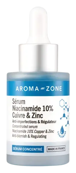 Aroma-Zone Sérum Visage Concentré Niacinamide 10%, Cuivre & Zinc