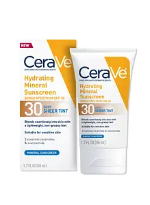 CeraVe Hydrating Mineral Sunscreen Face Sheer Tint SPF 30 Deep