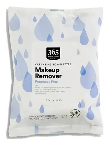 365 by Whole Foods Market Makeup Remover Cleansing Towelettes Fragrance Free