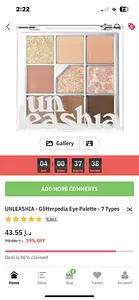 Unleashia Glitterpedia Eye Palette All of coral