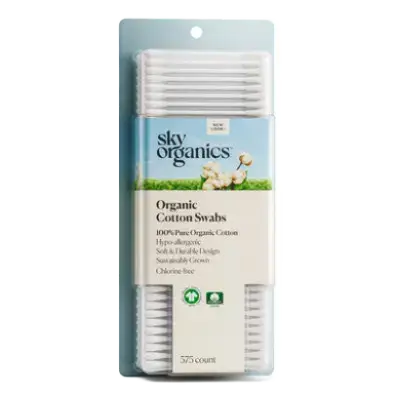 Sky Organics Organic Cotton Swabs Soft & Durable Design