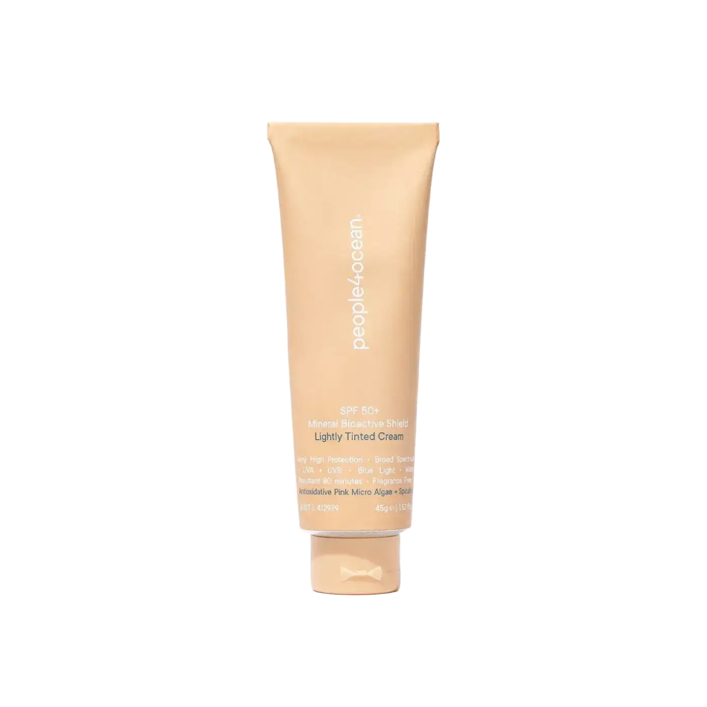 people4ocean SPF 50+ Mineral Bioactive Shield Lightly Tinted Cream