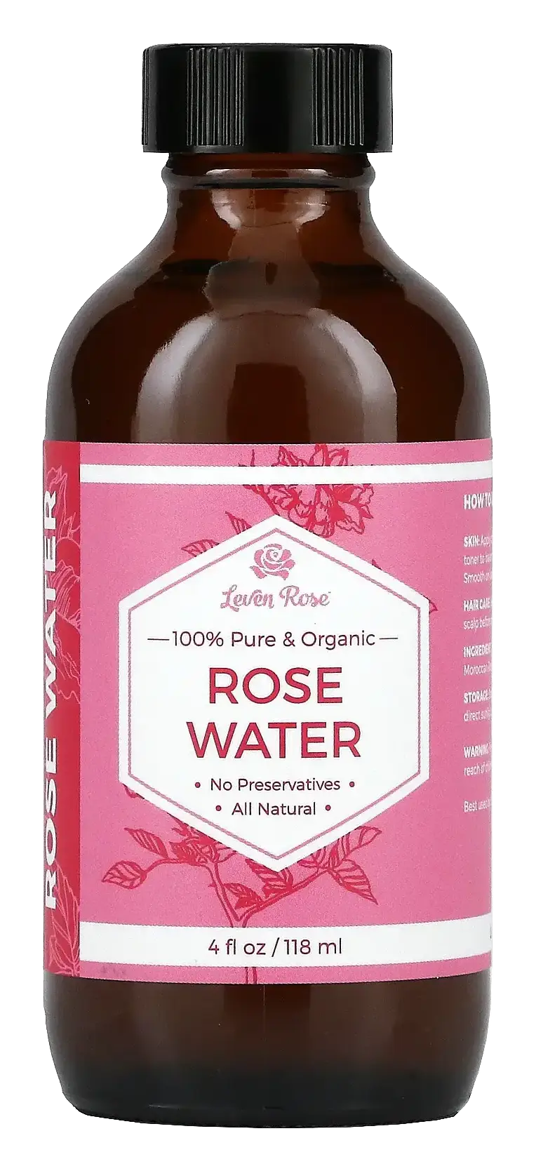Leven Rose 100% Pure & Organic, Rose Water