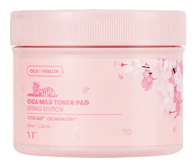 VT Cosmetics Cica Mild Toner Pad Spring Edition
