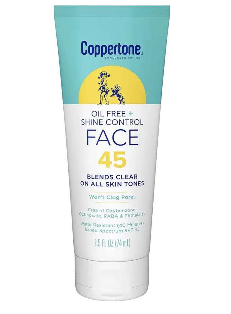 Coppertone Oil Free + Shine Control Face Sunscreen SPF 45