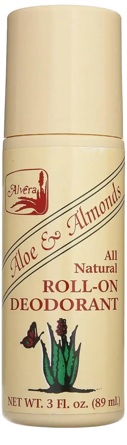 Alvera Aloe & Almonds All Natural Roll-On Deodorant