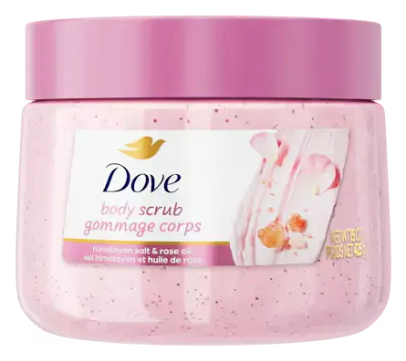 Dove Body Scrub Himalayan Salt & Rose Oil