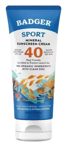 Badger Sport Mineral Sunscreen Cream - SPF 40