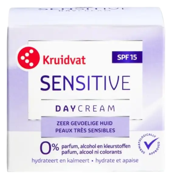 Kruidvat Sensitive SPF 15 Dagcrème Voor De Zeer Gevoelige Huid (SPF 15 Day Cream for Very Sensitive Skin)